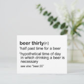 Beer Thirty Postkarte (Stehend Vorderseite)