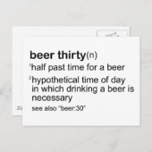 Beer Thirty Postkarte (Vorne/Hinten)