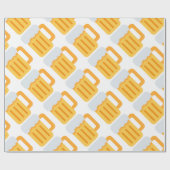 Beer time emoji geschenkpapier (Flach)