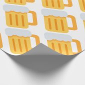 Beer time emoji geschenkpapier (Ecke)