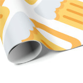Beer time emoji geschenkpapier (Rolleneckpunkt)