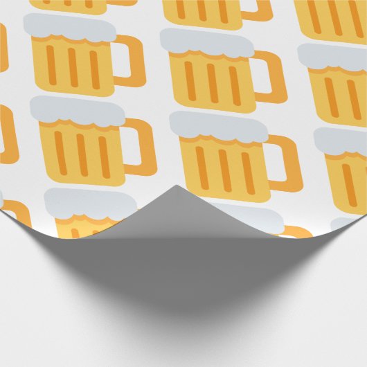 Beer time emoji geschenkpapier (Ecke)