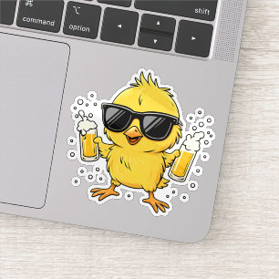 Beer Time Madafakas Funny Meme Duck Rodelbahn mit  Aufkleber