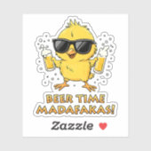 Beer Time Madafakas Funny Meme Duck Rodelbahn mit Aufkleber (Blatt)