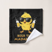 Beer Time Madafakas Funny Meme Duck Rodelbahn mit Badhandtuch Set (Waschlappen)