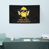 Beer Time Madafakas Funny Meme Duck Rodelbahn mit Banner (Messeveranstaltung)