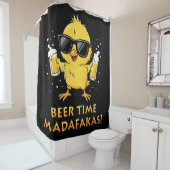 Beer Time Madafakas Funny Meme Duck Rodelbahn mit  Duschvorhang (Beispiel)