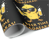 Beer Time Madafakas Funny Meme Duck Rodelbahn mit  Geschenkpapier (Rolleneckpunkt)
