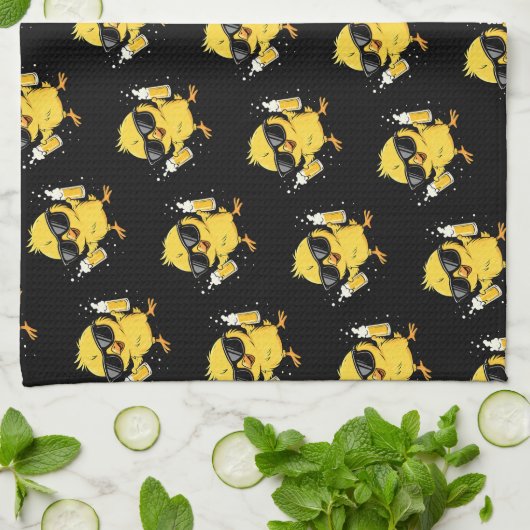 Beer Time Madafakas Funny Meme Duck Rodelbahn mit Geschirrtuch (Gefaltet)