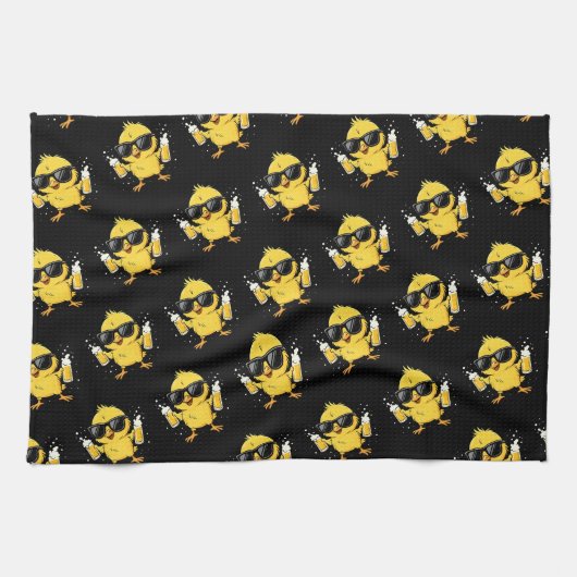 Beer Time Madafakas Funny Meme Duck Rodelbahn mit Geschirrtuch (Horizontal)