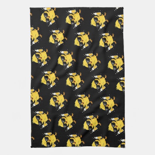 Beer Time Madafakas Funny Meme Duck Rodelbahn mit Geschirrtuch (Vertikal)