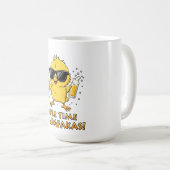 Beer Time Madafakas Funny Meme Duck Rodelbahn mit  Kaffeetasse (VorderseiteRechts)