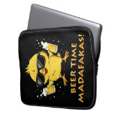 Beer Time Madafakas Funny Meme Duck Rodelbahn mit Laptopschutzhülle (Vorderseite Links)