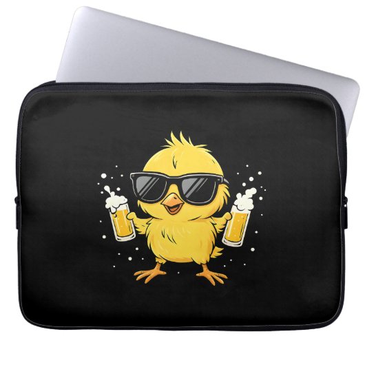 Beer Time Madafakas Funny Meme Duck Rodelbahn mit Laptopschutzhülle (Vorderseite)