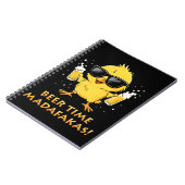 Beer Time Madafakas Funny Meme Duck Rodelbahn mit Notizblock (Linke Seite)