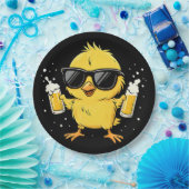 Beer Time Madafakas Funny Meme Duck Rodelbahn mit  Pappteller (Party)