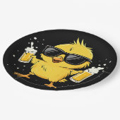 Beer Time Madafakas Funny Meme Duck Rodelbahn mit  Pappteller (Schrägansicht)