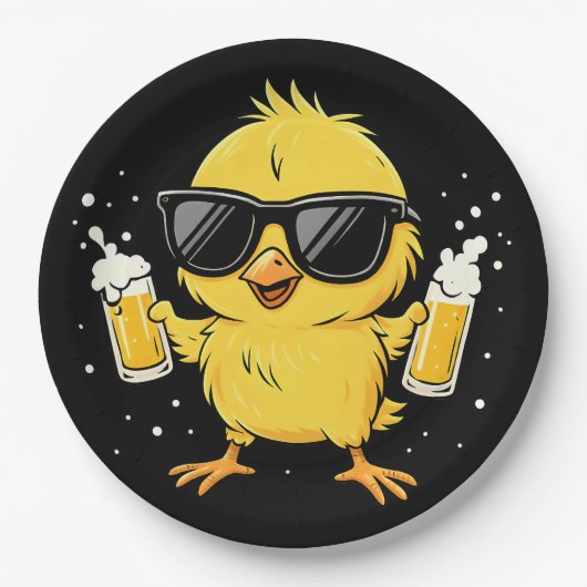 Beer Time Madafakas Funny Meme Duck Rodelbahn mit  Pappteller (Vorderseite)