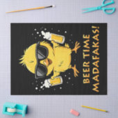 Beer Time Madafakas Funny Meme Duck Rodelbahn mit Seidenpapier (Basteln)