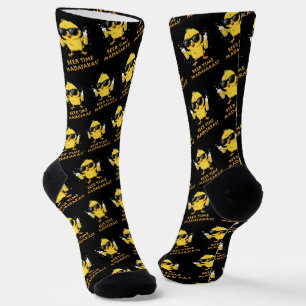 Beer Time Madafakas Funny Meme Duck Rodelbahn mit Socken