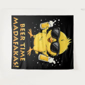 Beer Time Madafakas Funny Meme Duck Rodelbahn mit  Wandteppich (Vorderseite (Horizontal))