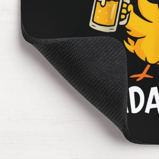 Beer Time Madafakas Funny Meme Duck With Beer Chic Mousepad (Ecke)
