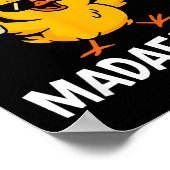 Beer Time Madafakas Funny Meme Duck With Beer Chic Poster (Ecke)