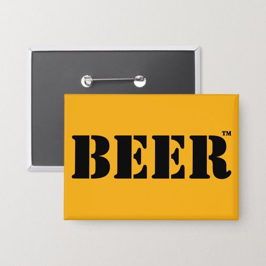 Beer Trademark Button (Vorderseite/Rückseite)