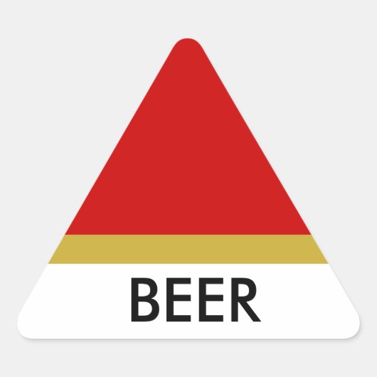 BEER-Triange-Aufkleber Dreieckiger Aufkleber (Vorderseite)