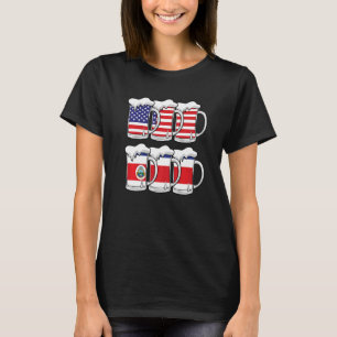 Beer Usa Costa Rica Usa Costa Rica Flagge T-Shirt