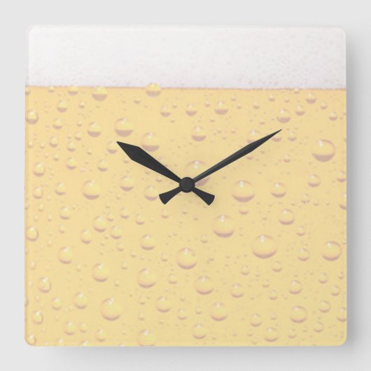 Beer Wall Clock Quadratische Wanduhr (Vorderseite)