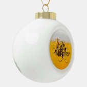 Beer Whisperer Ceramic Ball Christmas Ornament (Links)