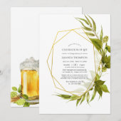 Beer Willow Geometric Celebration of Life Einladung (Vorne/Hinten)