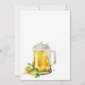 Beer Willow Green & Gold Geometric Wedding Update Einladung (Rückseite)
