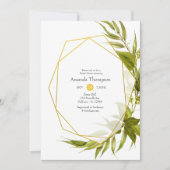 Beer Willow Green und Gold Geometric Brautparty Einladung (Vorderseite)