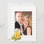 Beer Willow Green und Gold Geometric Wedding Foto Einladung (Rückseite)
