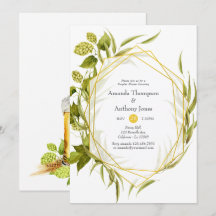 Beer Willow Greenery Gold Geometric Couples Dusche