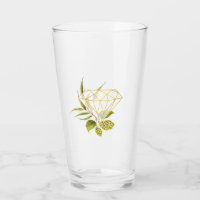 Beer Willow Greenery und Gold Geometric Diamond