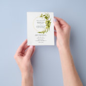 Beer Willow Greenery und Gold Geometric Wedding Flyer (Gruppe)