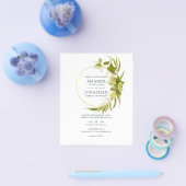Beer Willow Greenery und Gold Geometric Wedding Flyer (Einzeln)