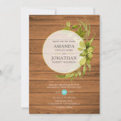 Beer Willow Greenery und Gold Geometric Wedding in Einladung (Vorderseite)
