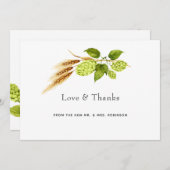 Beer Willow Grüne Weinroute Weinroute Hochzeitspaz Dankeskarte (Vorne/Hinten)