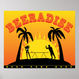 Beeradise Bier Pong Plakat
