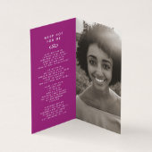 Beerdigen Sie unsere Herzen für immer violett Foto (Innenseite)