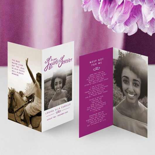 Beerdigen Sie unsere Herzen für immer violett Foto