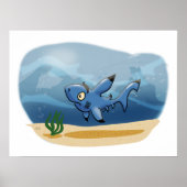 Beerdigter Hai Poster (Vorne)