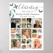 Beerdigung 21 FotoCollage Botanischer Schmetterlin Poster (Vorne)