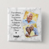 Beerdigung 2 Foto Erinnerungen bewahren Button (Vorderseite)