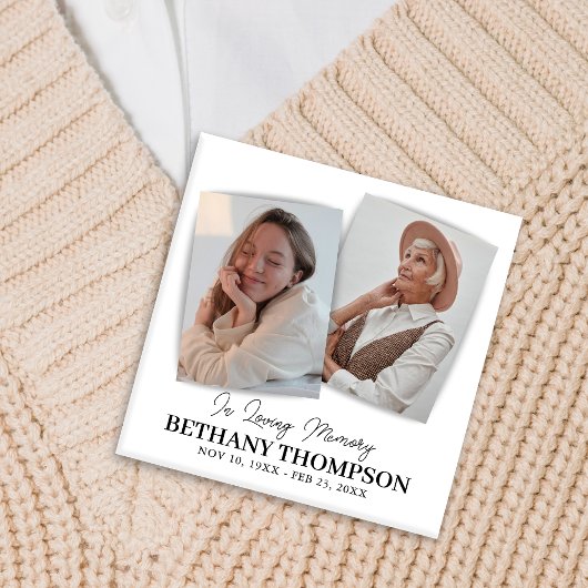 Beerdigung 2 Foto Gedenkfeier Button