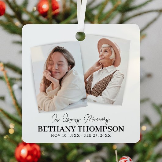 Beerdigung 2 Foto Gedenkfeier Ornament Aus Metall